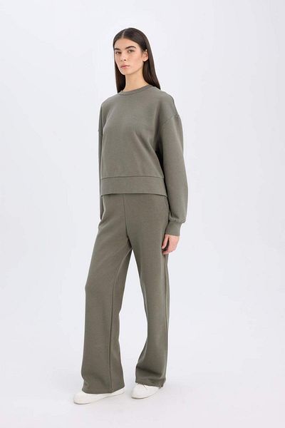 DeFacto Pantaloni de sport cu buzunar elastic cu talie înaltă - Straight Fit B8571ax24wn
