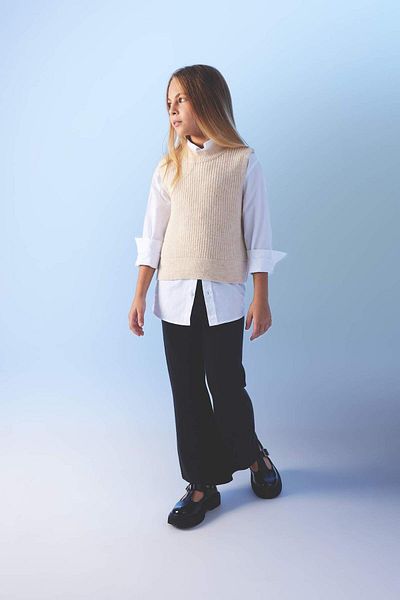 DeFacto Girls Flare Fit Spanish Leg Basic Plain Knitwear Trousers A6029A824Wn