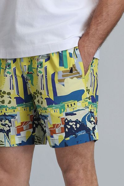 Lufian Pantaloni scurți de baie galbeni pentru bărbați - Vıev