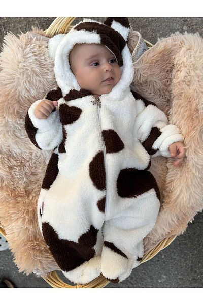 Bebesev Welsoft Plush Unisex Zippered Printed Winter Baby Sleeping Bag Baby Rompers Kids Jumpsuit