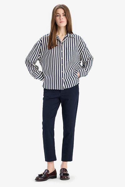 DeFacto Pantaloni chino clasici Talie normală Buzunar plat de bază Lungime la gleznă 25k 801005736