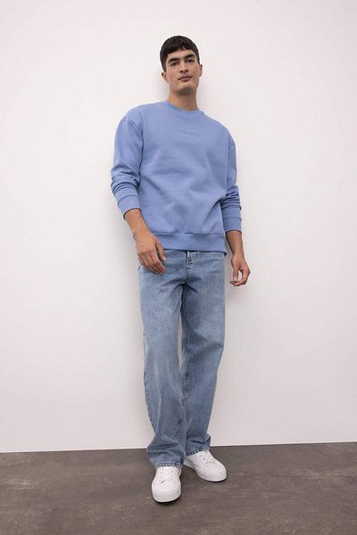 DeFacto Hanorac imprimat cu gât crew Box Fit X8282az24au