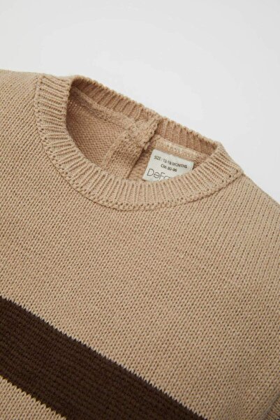 DeFacto Baby Boy 2-Piece Set Striped Knitwear Sweater Basic Plain Knitwear Bottom A3843A524Wn