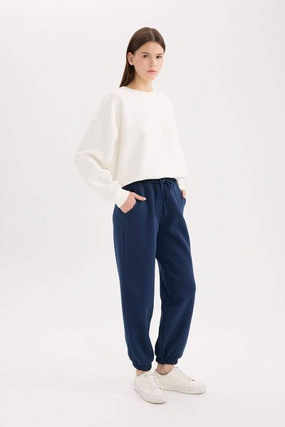 DeFacto Pantaloni de sport Jogger groși, cu potrivire standard, talie, picioare elastice, de bază, drepte, lungi, S7370AZ24WN
