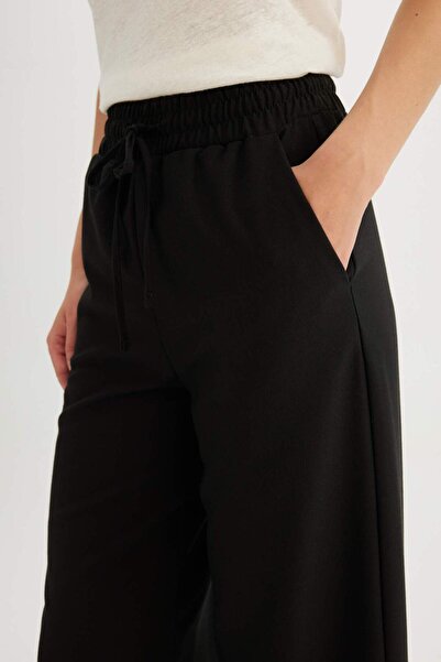 DeFacto Wide Leg and Elastic Waist Lace-Up Trousers - 25K801T03119