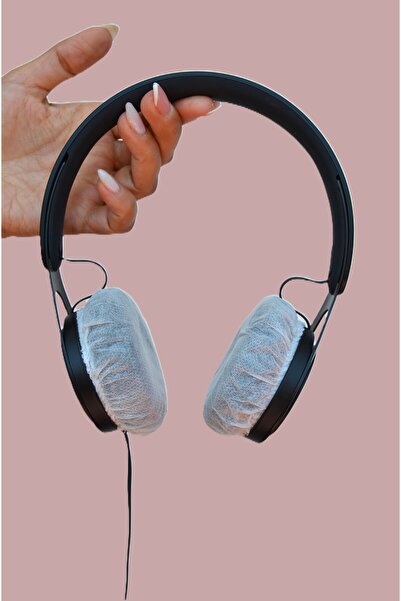 white guard Tek Kullanımlık Kulaklık Bonesi,Kulaklık Kılıfı,Galoş (20'Li Paket)5 cm (S) Beyaz