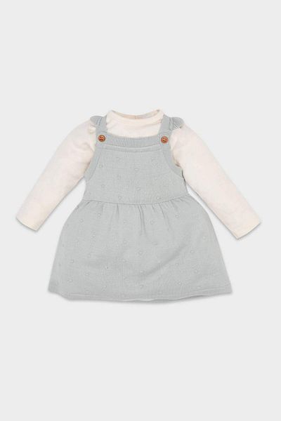 DeFacto Baby Girl 2-Piece Set Half Turtleneck Long Sleeve T-Shirt Salopet Dress C9752A524Au