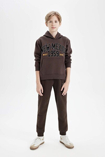 DeFacto Erkek Çocuk Beli Paçası Lastikli Cepli Baskılı Jogger Eşofman Altı C9778A824WN