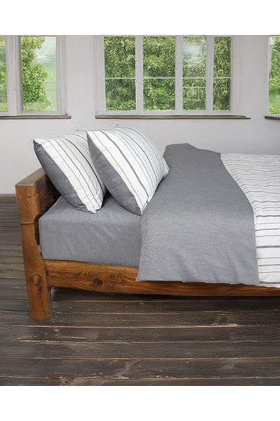 Gloriys Home & Decor Anthracite Striped Pattern Single Person Bedding Set Double-Sided Use