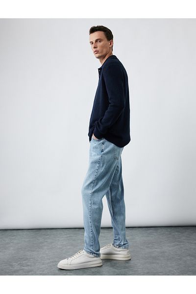 Koton Pantaloni de jeans din bumbac cu talie normală - Joe Jean