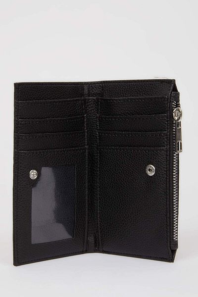 DeFacto Women's Zippered Faux Leather Wallet D6853Axns