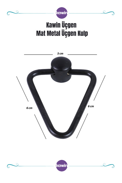 Kawin Üçgen Metal Sarkaç Siyah Dolap Çekmece Mobilya Kulpu , Üçken Mobilya Kulbu