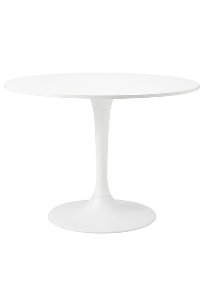 IKEA yuvarlak mutfak masası, beyaz, 4 kişilik, 103 cm