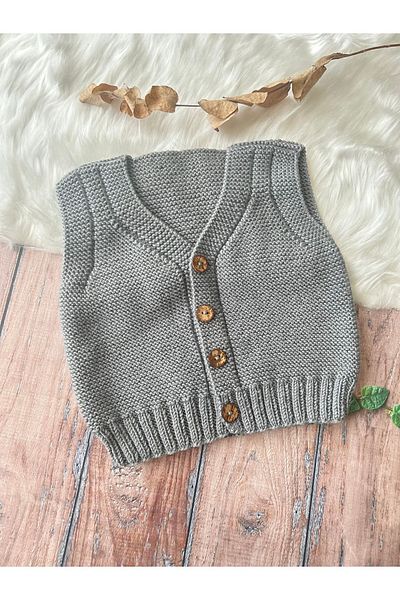 seraskids Smoked Knitted Vest For Baby Boy