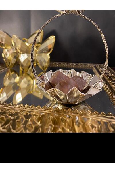 Genel Markalar 6lı Servis Metal Sunumluk Lokumluk Şekerlik Drajelik Kahve Yan...