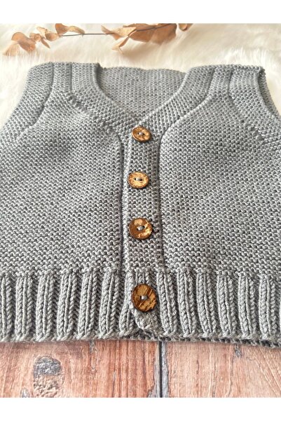 seraskids Smoked Knitted Vest For Baby Boy