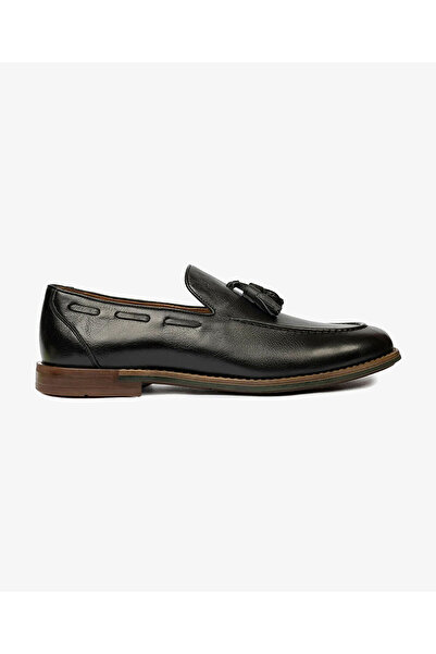 Greyder Erkek Siyah Hakiki Deri Loafer Ayakkabı 4Y1UA64510