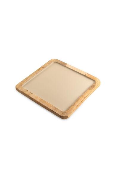 Jumbo Creme Ahşap Tepsi Kare 25x25 cm 500.01.23.0085