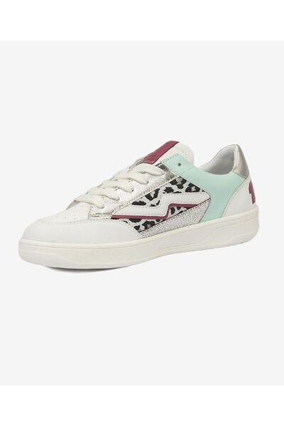 Greyder Kadın Beyaz Fuşya Hakiki Deri Sneaker Ayakkabı 4Y2SA33231