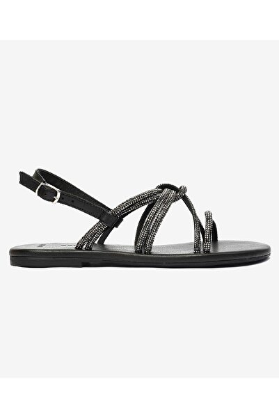 Greyder Kadın Platin Taşlı Hakiki Deri Sandalet 4Y2WS59102