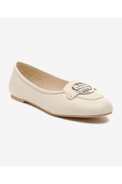Greyder Balerini de damă din piele naturală bej 5Y2UA59221
