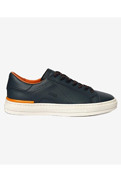 Greyder Erkek Lacivert Hakiki Deri Sneaker Ayakkabı 4Y1SA17490