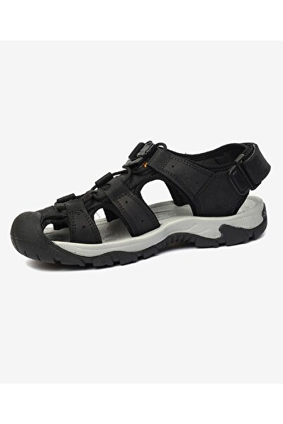 Greyder Kadın Siyah Gri Hakiki Deri Sandalet 4Y2CS30641