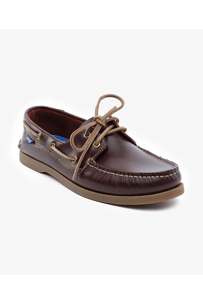 Greyder Pantofi marini maro din piele naturală pentru bărbați 5Y1UA64679