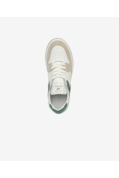 Greyder Kadın Ekru Yeşil Hakiki Deri Sneaker Ayakkabı 4Y2SA33290
