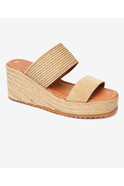 Greyder Papuci cu toc din piele intoarsa, bej, in-biscuit, pentru femei 4Y2WT59004