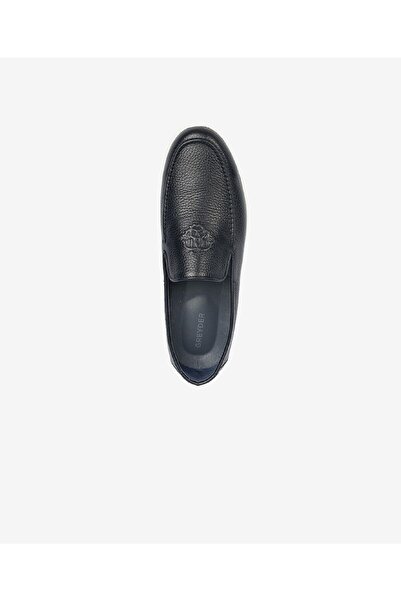 Greyder Erkek Lacivert Hakiki Deri Loafer Ayakkabı 4Y1CA63479