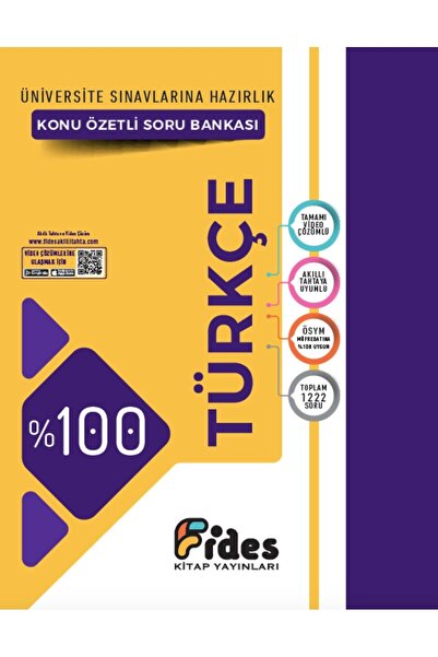 Fides Yayınları Fides %100 Ösym Soru Tipleriyle Türkçe Konu Özetli Soru Bankası