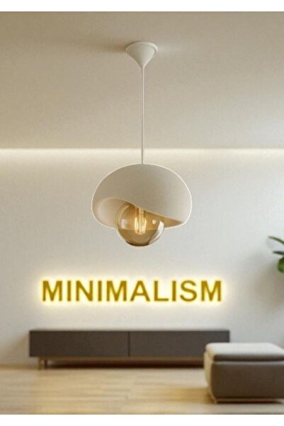 DNRYSL Rustik Beton Görünümlü Sarkıt Avize, Kum Dokulu Minimal Tasarım, E27 A...