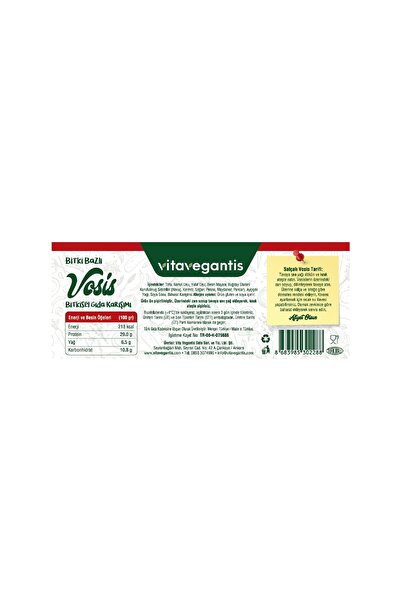 Vita Vegantis Vegan Sosis 180 gr 2 Adet