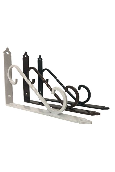 RafBurada Ferforje Raf Altı Ayağı Beyaz-13x19 Cm