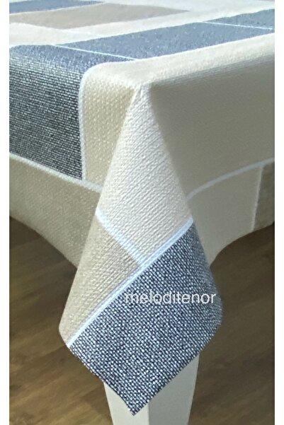 TNR غطاء طاولة من القماش المشمع مستطيل الشكل بنمط الطوب وقاعدة مضادة للانزلاق