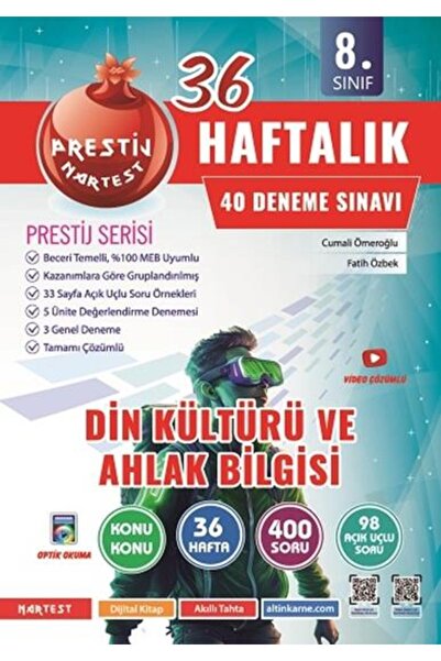 Nartest Yayınları Nartest 8. Sınıf Haftalık Din Kültürü Denemeleri (Prestij S...