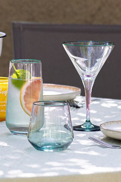 Rakle Marseille Set of 4 Water Glasses Pink-Green 425 Cc