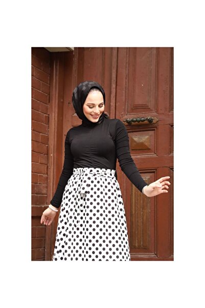 VELLICHOR Пола Мевлана с колан, черно-бяла