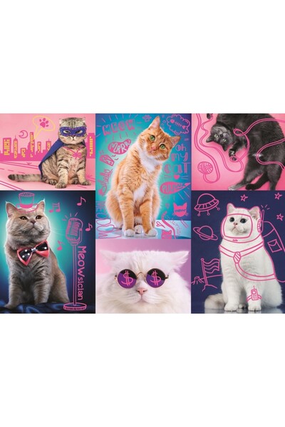 Mercaton TREFL 1000 PIECE PUZZLE SUPER NEON CATS