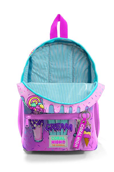 Coral High Rucsac Tiny Nest Roz Violet Milkshake Model Inghetata Doua Compartimente 23549
