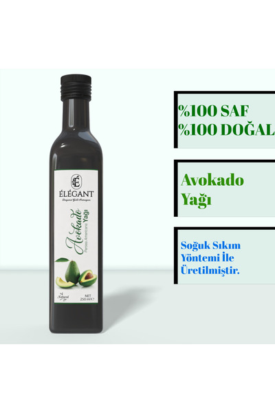 Elegant Avokado Yağı 250 ml – %100 Saf Ve Doğal - Soğuk Sıkım Yağ