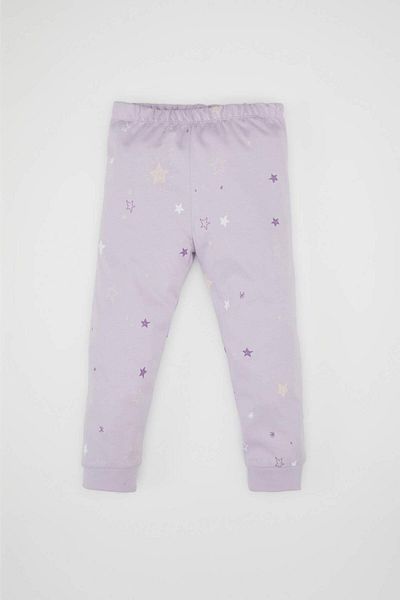 DeFacto Baby Girl Pajamas Set Disney Mickey & Minnie Combed Cotton Long Sleeve Top with Elastic Waist Long Bottom D3617A52