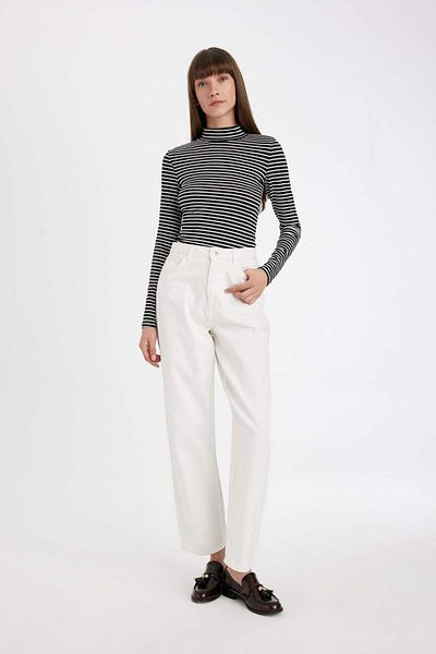 DeFacto Tricou cu mânecă lungă în dungi D4985ax24au
