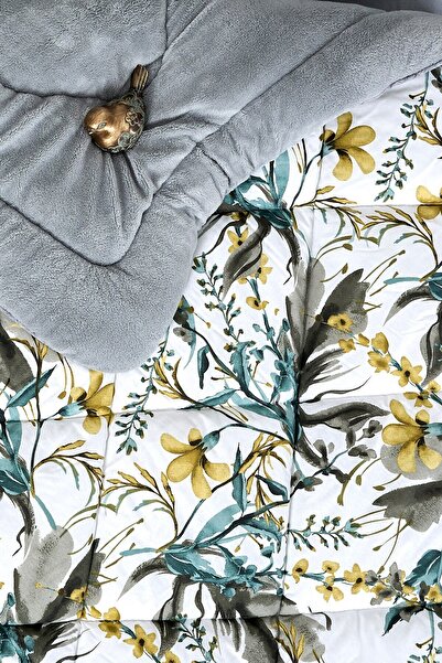 Sudemhome Double Double Sided Luxury Welsoft Elite Quilt Soft Fleece Quilt and Pillow Case Asian Gray