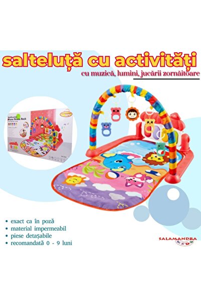 Salamandra Activity Center, With Measuring Scale, Lights And Sounds, Rattle Toys, Coral Color