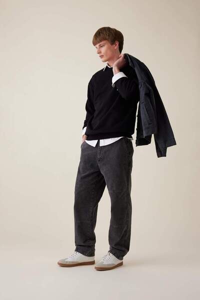 DeFacto Wide Leg Wide Straight Jeans - 3174208