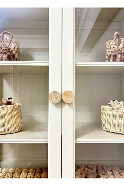 Nedabella AY Kulp 1 ADET, Ahşap Kulp, Dolap Çekmece Kulpu