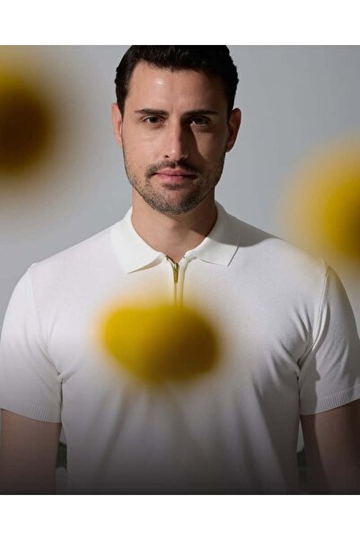 ANTHONY JACKSON Ανδρικό πλεκτό μπλουζάκι πόλο με φερμουάρ Stefano