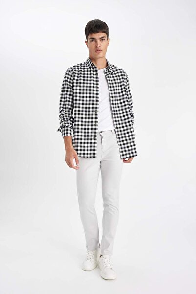 DeFacto Pantolon Slim Fit Dar Kesim Cepli Dar Paça C9436AX24AU